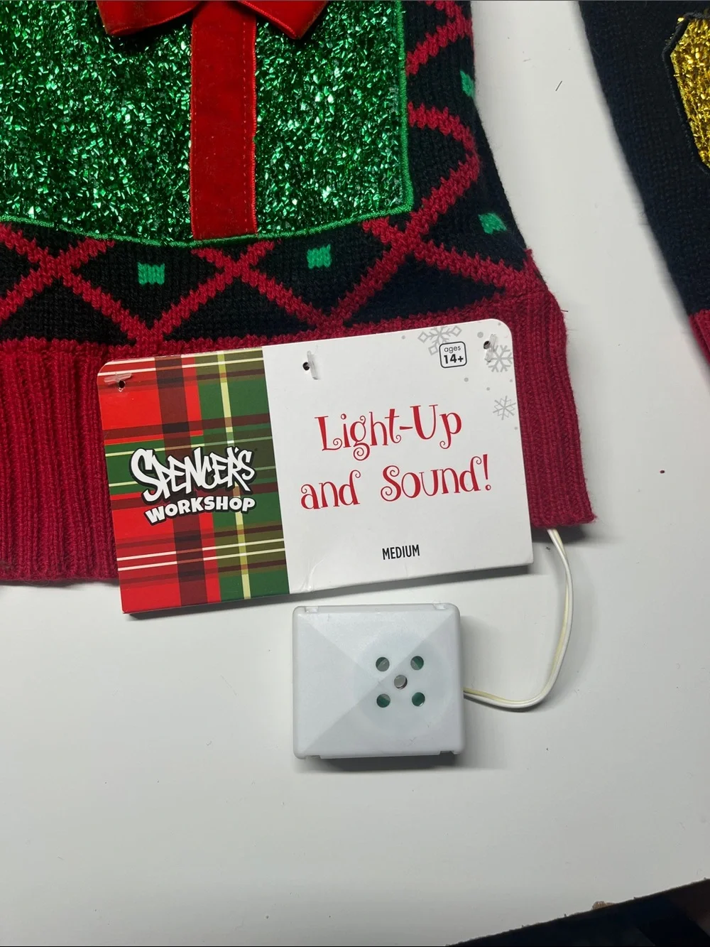 Spencer’s Novelty Christmas Sweater w/ Lights and Sounds